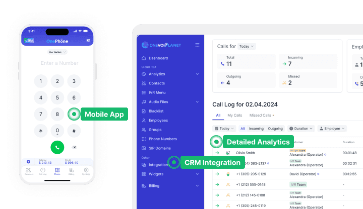 OneVOIPlanet — OnePhone and analytics